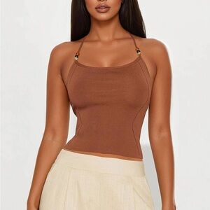 Fashion Nova Brown Camisole Top